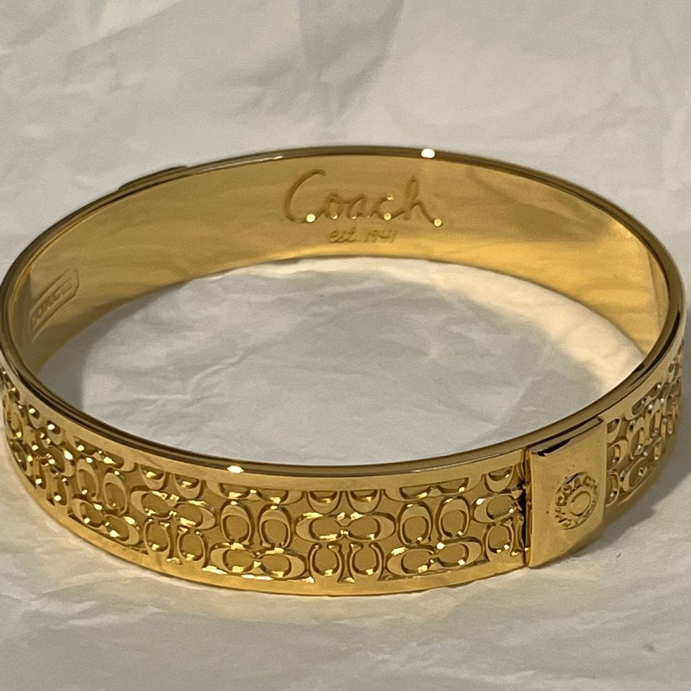 Coach Gold C Bangle NWOT